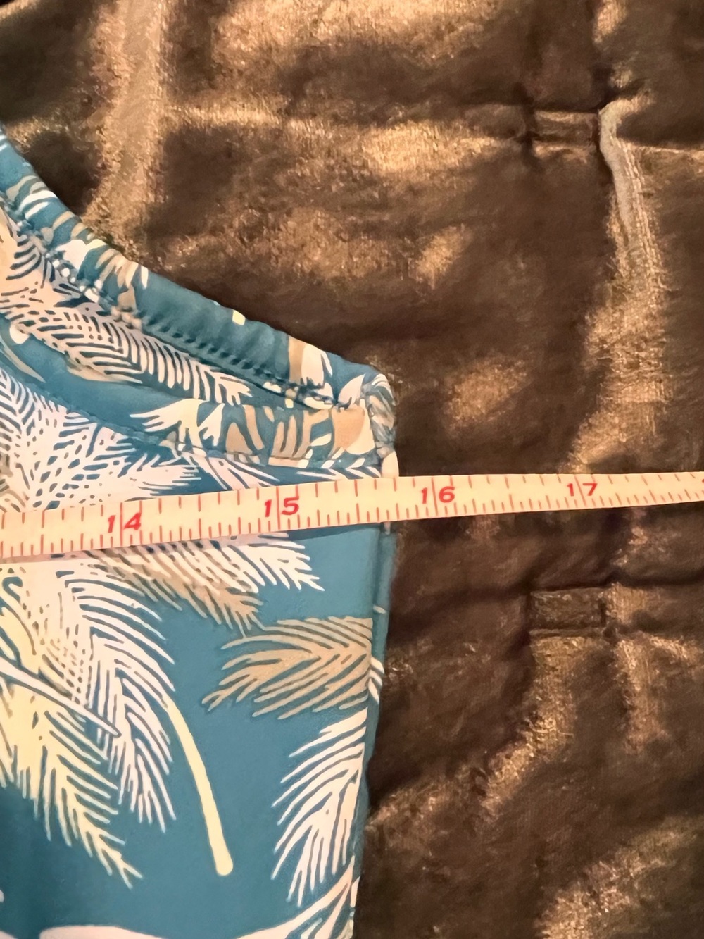 Columbia Small Teal Tropical Print Tank Dress Summer Athletic Resort Boating Vac - Picture 6 of 7